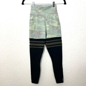 Bombshell Sportswear Thigh Highs Leggings Camouflage Green and Black Size XS